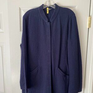 Eileen Fisher Midnight Blue knit blazer